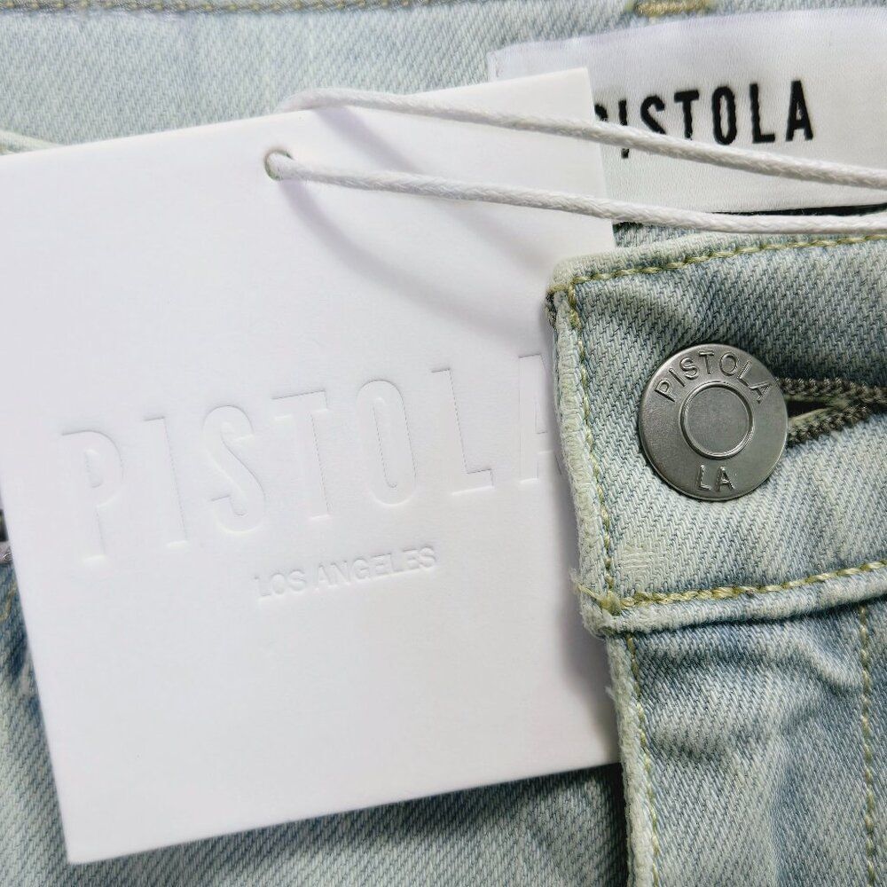 NWT PISTOLA ALEXA "LOCALS VINTAGE" HIGH RISE SPLIT FLARE 5 POCKET DENIM JEANS 26 - Picture 10 of 14